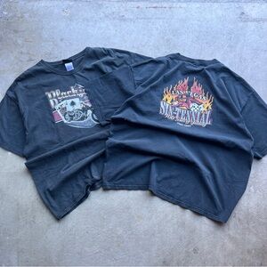 Bundle of Vintage Y2K Las Vegas Graphic Tees - Faded Black